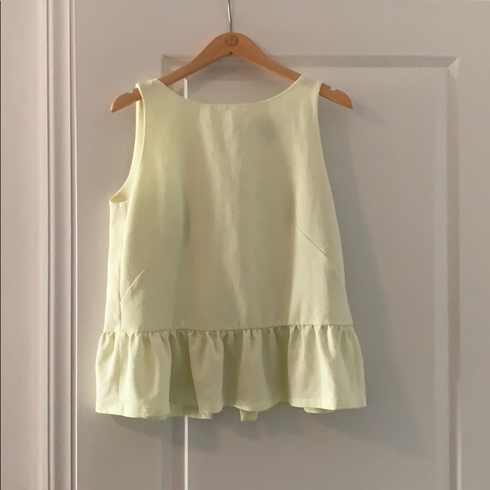 french connection open-back peplum tank
